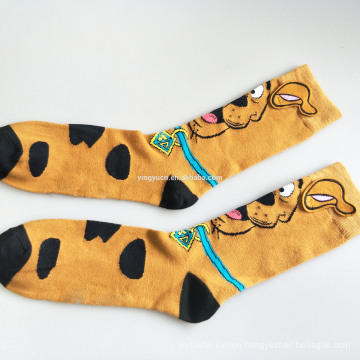 Man Tube Crew Hose Corgi Dog Socks New Design Fashion Manufacturer Cartoon Patterns Cotton Breathable Soft Socken